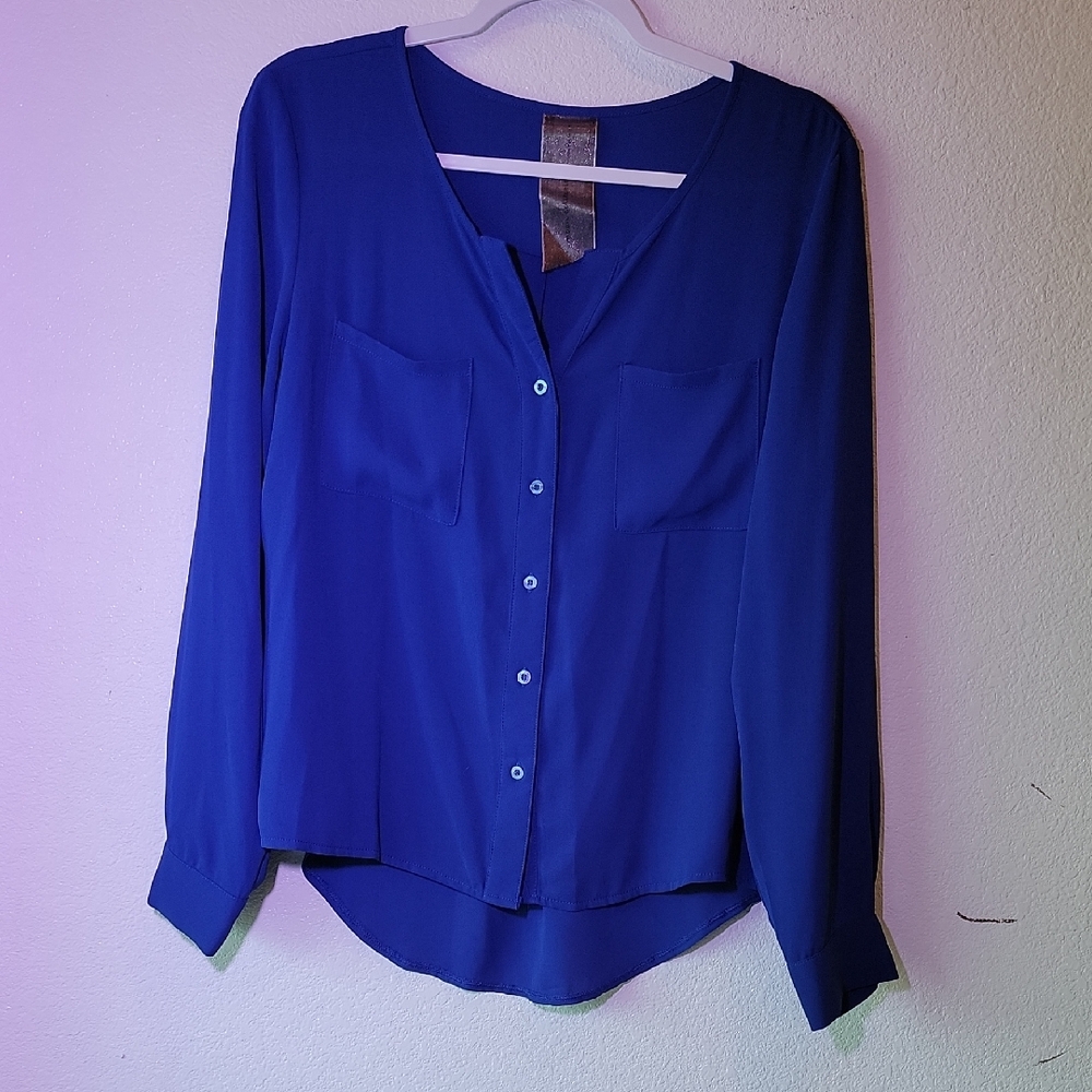 Moon Collection Royal Blue Blouse